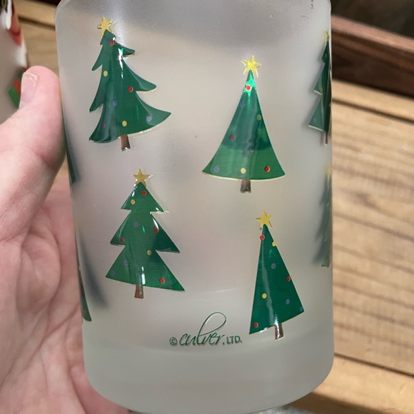 ALBERTO CULVER “CHRISTMAS PARTY ”OLD FASHION FROSTED BAR GLASSES” - Picture 7 of 7